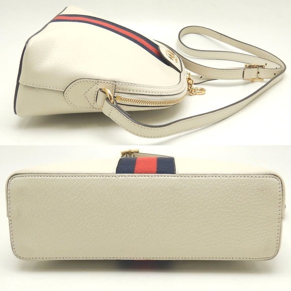 Gucci Ophidia Shoulder Bag Leather White - Picture 4 of 8